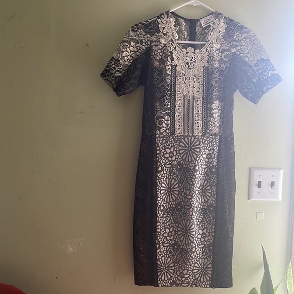 Beguile by Byron Lars Melange Lace Dress
Black and White - Picture 4 of 5